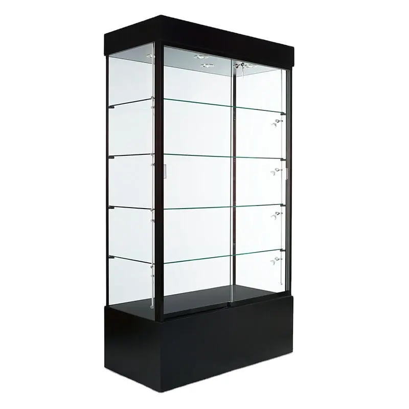 Manufacturer extra view glass showcase wall display case for retail shop display