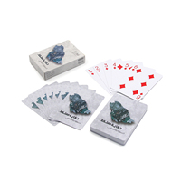 Jeu de cartes à jouer en papier Baloot personnalisé avec finition lin sur le devant et le dos, pour publicité promotionnelle et usage familial