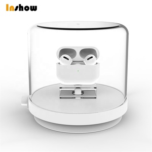Caja de Exhibición con Alarma Antirrobo Transparente y Bloqueable A701, Soporte de Carga de Seguridad para Minoristas para <span class=keywords><strong>AirPods</strong></span> y Relojes Inteligentes - Product Image 2