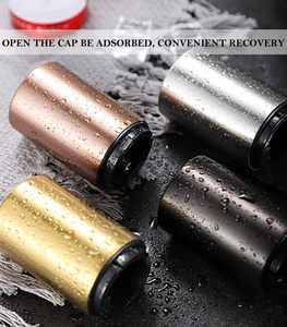 Abridor de botellas de cerveza automático portátil de acero inoxidable con logotipo personalizado, artículo de regalo para amantes del vino - Product Image 5
