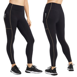 Leggings de sport à compression élevée pour femmes, taille haute, yoga, sport, évacuation de l'humidité, extensible dans les 4 sens, avec poche zippée, OEM ODM - Product Image 2