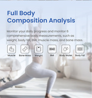 Balance de salle de bain numérique antidérapante Transtek BLE Analyseur de graisse corporelle intelligent Fonction IMC Moniteur de santé alimenté par batterie