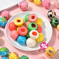 Bonbons gélifiés 3D en forme de boule, vente en gros, bonbons gélifiés doux en forme d'œil, saveur fruitée, fourrés à la confiture, à mâcher