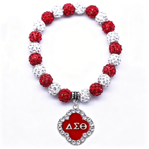 Skin Safe Smooth Bead Wrist Adornment Hot-selling Blue and Gold <strong>Shamballa</strong> Bead <strong>Bracelet</strong> Featuring the Sigma Symbol - Product Image 1