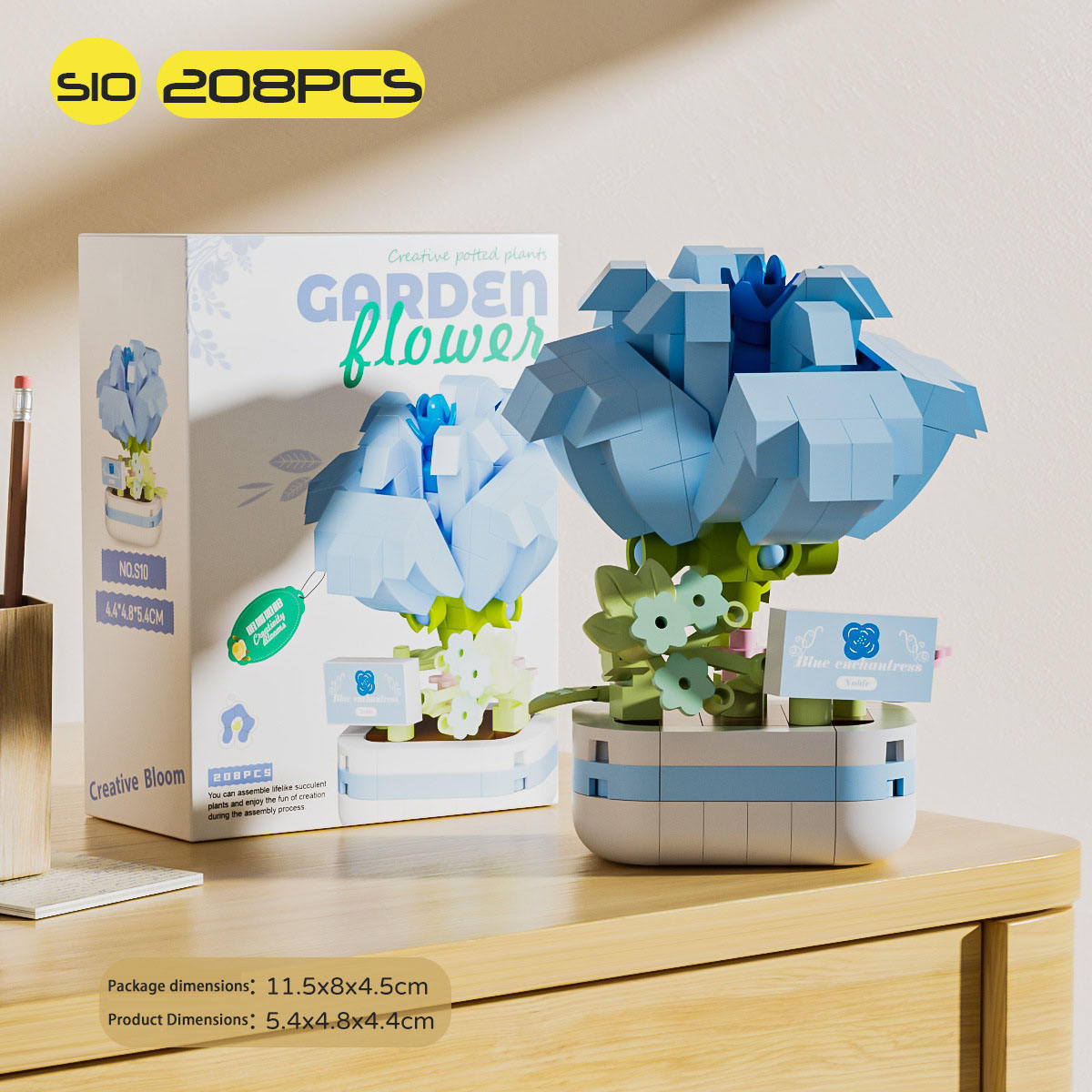 S10 building block flower-blue enchantress basket rose