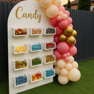 Présentoir à bonbons en acrylique personnalisé LEDA, étagères pour aliments en vrac, présentoir Pick and Mix avec bacs à bonbons pour la décoration d'événements - Product Image 1