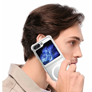 Couverture de téléphone hybride transparente en TPU PC pour Samsung <span class=keywords><strong>Galaxy</strong></span> Flip <span class=keywords><strong>6</strong></span> 5 étui anti-choc pliant Z Flip <span class=keywords><strong>6</strong></span> étui magnétique transparent - Product Image 6