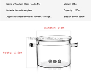 Offres Spéciales! Vente en gros de l'usine chinoise, Pot en verre utilisé sur la cuisinière à feu Direct pour Pot à <span class=keywords><strong>nouilles</strong></span> instantané, bol à <span class=keywords><strong>nouilles</strong></span> Transparent - Product Image 5