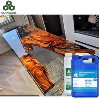 Résine époxy transparente haute brillance SANKIN pour revêtement de table, colle de cristal, fabricant de résine époxy personnalisée, vente en gros de résine époxy pour table