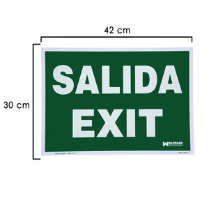 Señal de Salida Fluorescente 42 x 30 (H) cm. - Product Image 1