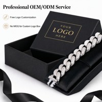 Bracelet gourmette cubaine de luxe en gros pour hommes, pavé de zircone cubique, fait main, 12 mm, chaîne hip-hop bling-bling