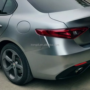 1.52x17M Premium Car <b>Wrap</b> Vinyl Film Metallic Titanium Grey Self-Adhesive, Full Body, Air <b>Bubble</b> Free PET Vehicle <b>Wrap</b> - Product Image 1