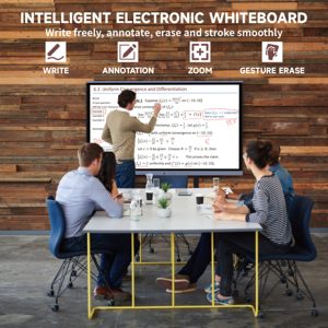 Tableau blanc intelligent 4K 85 98 110 pouces UHD Multi Touch Interactive Board Double système Projection sans fil Tableau blanc intégré - Product Image 3
