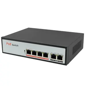 Самый дешевый 100 м 6 портами PoE + Power Over Ethernet-коммутатор питания через Ethernet 78 Вт 52V