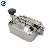 Couvercle de trou d'homme carré en acier inoxydable de qualité alimentaire SS304 SS316L Fermentation Réservoir d'agitation Manway sous pression