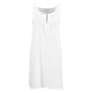 Vêtements de nuit d'automne en coton et soie, nuisette courte à bretelles, sexy, ajourée, tendance, pour la maison, pour femme - Product Image 3
