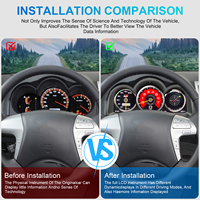 NaviHua pour Toyota Fortuner/Hilux/Vigo 2005-2015 Mise à niveau de la voiture Affichage LCD Instrument de vitesse automatique Système Linux Affichage numérique de la voiture