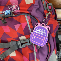 Llavero NFC Personalizado con Contacto de Emergencia para Niños, Etiqueta de Identificación de Seguridad para Mochila Escolar, Etiqueta con Información Médica para Padres, Llamada Telefónica