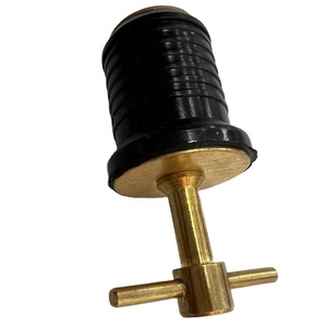 Marine Type Drain Plug Brass T Handle Snap Neoprene Seal Rubber Plugs Fits Tube 1-1/4 Inch Ship <b>Yacht</b> Boat Hardware Brass Drain - Product Image 4