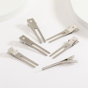 مشابك شعر معدنية مزدوجة الأطراف بسمك 4.5 سم، مغلفة بالقماش، إكسسوارات شعر عصرية للتصميم الشخصي - Product Image 2