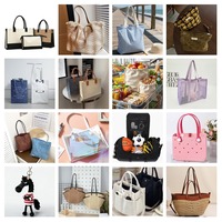 Sac fourre-tout en toile blanc grande capacité avec logo personnalisé, poignée longue, bouton-pression et impression de lettres pour voyage, fabrication OEM
