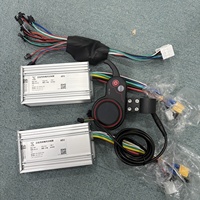 Pengontrol Kecepatan Motor Ganda Skuter Listrik Yunli 48V 52V 60V 28A 1200W 2400W dengan Layar LCD dan Dashboard Throttle, Suku Cadang Skuter Listrik