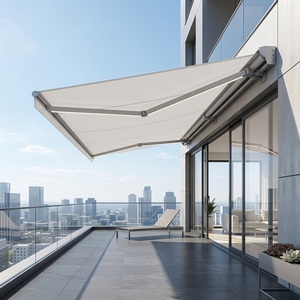 Auvent de terrasse rétractable <span class=keywords><strong>électrique</strong></span> avec cadre en aluminium thermolaqué et option <span class=keywords><strong>manivelle</strong></span> d'urgence <span class=keywords><strong>pour</strong></span> balcon d'appartement - Product Image 3