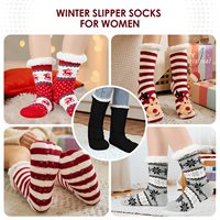 Chaussettes en coton de Noël à motif de dessin animé drôle
