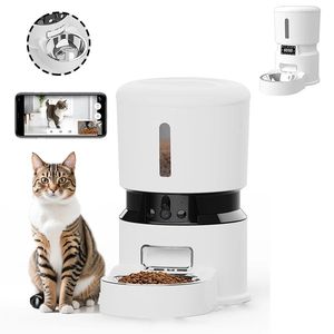 Hot Sell 5G WiFi APP Automatic <b>Cat</b> Feeder With <b>Camera</b> Smart <b>Cat</b> Food Dispenser with Freshness Preservation Timed Pet Feeder OEM - Product Image 1