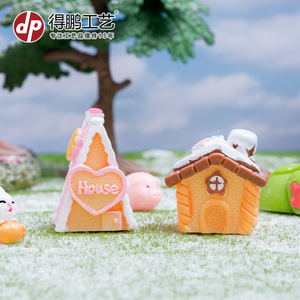 Adornos de Resina para Casa de Dulces en Miniatura, Decoración de Jardín Interior y Exterior, Estilo Crema Mille Crepe, Forma Irregular D1637 - Product Image 3