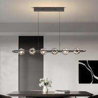 Nordische Moderne LED-Pendelleuchte Handgefertigte Glaskugel Hängelampe für Küche Wohnzimmer Esszimmer Kreatives Design