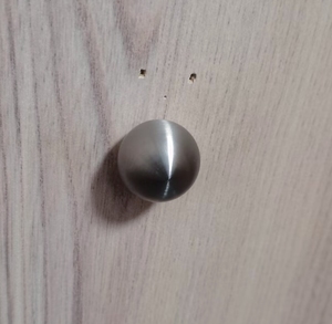 Stainless Steel 304 Modern Mini <strong>Door</strong> <strong>Knob</strong> Satin Brushed Finish Ambidextrous Handle for Wooden Glass <strong>Doors</strong> Bathroom Kitchen Use - Product Image 1