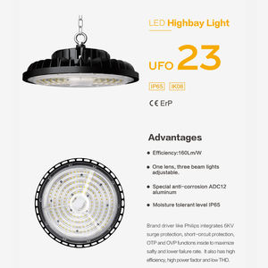 180lmW UFO LED <span class=keywords><strong>High</strong></span> <span class=keywords><strong>Bay</strong></span> Light Fixture 100W 150W 200W 300W para Taller de garaje de fábrica de almacén - Product Image 2