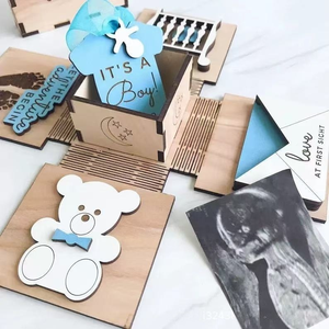 Caja de madera DAMAI para revelar el género del bebé, caja sorpresa explosiva para revelar si es niño o niña, decoraciones para la fiesta de revelación del género del bebé para baby shower - Product Image 4