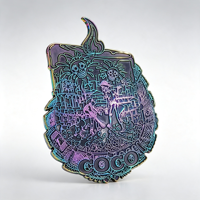 Badge en émail dur et doux, forme irrégulière, plaqué arc-en-ciel, personnalisé OEM, souvenir, broche décorative, en fer estampé moderne