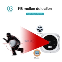 2.8 pouces caméra sonnette vidéo sonnette judas porte visionneuse Vision nocturne 120 degrés pour maison bureau appartement