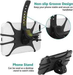 Support de téléphone portable universel 360° pour poussette, vélo électrique, moto et vélo °   Silicone rotatif résistant à la liaison - Product Image 2