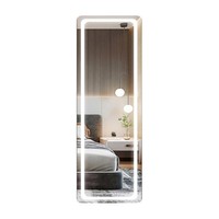 Cermin LED Pintar Model 003 Lampu Peredup Tiga Warna Bentuk Persegi Panjang Desain Minimalis Untuk Rumah Toko Pakaian Ruang Ganti