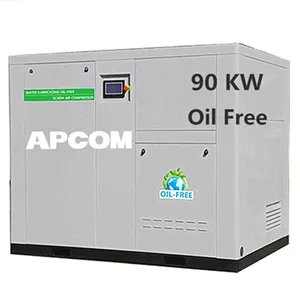 APCOM 600CFM 700CFM 800CFM 90KW 110KW rotativo compressore d'aria oil-free 132kw 120HP 150HP 175hp vite compressore d'aria oil-free