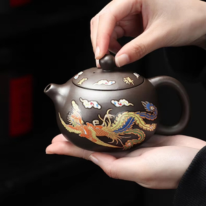 Céramique 200ml Fengming Pot De Luxe <span class=keywords><strong>Vintage</strong></span> Chinois Chantant Théière Ensemble pour Théière Café Haute <span class=keywords><strong>Porcelaine</strong></span> pour Thé et Café - Product Image 5
