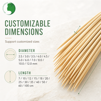 Brochettes en bambou rondes et pointues de 15 cm de long, bâtonnets Yakitori pour les grils japonais Kushiyaki Izakaya