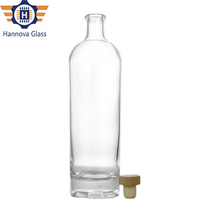 750Ml Siêu Cao Cấp Nặng Cơ Sở Chai Thủy Tinh Cho Sang Trọng Vodka Gin <span class=keywords><strong>Whiskey</strong></span> Tequila Rỗng Tùy Chỉnh Tinh Thần Rượu Chai Với Nút Chai - Product Image 1