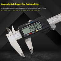 Oem Tebak Electronic Digital Vernier Caliper 150mm Stainless Steel Micrometer Hand Measuring Tool Digital Ruler