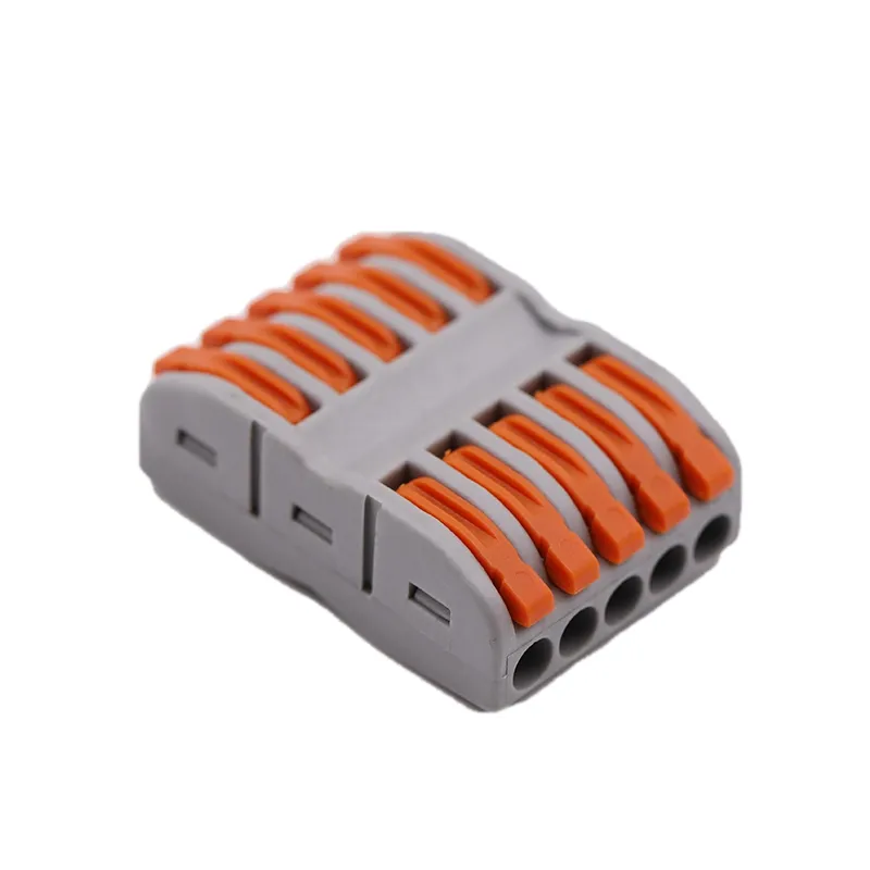 Led Snelle Draad Connector Push In Spring Snelle Bedrading Din Rail Terminal Blok Voor Kabel Persrelease Quick Connector