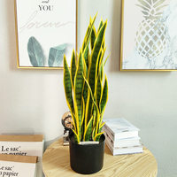 Nouvelle plante artificielle en pot Hupiran transfrontalière - Origine Chine, différentes tailles pour la décoration de bureau, salon, fenêtre et bureau