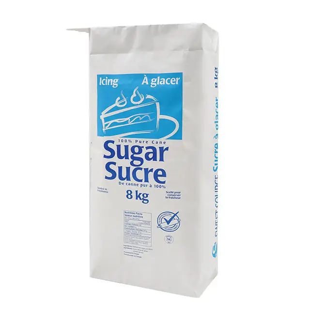 Оптовая продажа по индивидуальному заказу, пакет для упаковки сахара 8 кг, пакет из крафт-бумаги для сахара с клапаном