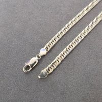 Chaîne cubaine en argent sterling S925 de 5 mm à coupe diamant, 8 maillons, 3 fermoirs, style hip-hop, pour hommes, vente en gros, bijoux fins