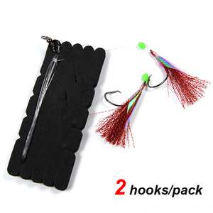 Set da Pesca in Mare all'Ingrosso, Rig Flasher 5/0 con Supporto in Schiuma, Confezione Blister, Rig Sabiki Rosso e Blu per Pesca in Mare - Product Image 4