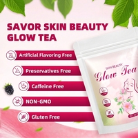 Sachets de tisane aux roses et aux mûres séchées avec du yam et de la réglisse, mélange naturel sans caféine