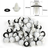 Ensemble de Rivets de vis de coffre en plastique 100 * garde-boue de pare-chocs de voiture pour Clips de fixation automatique